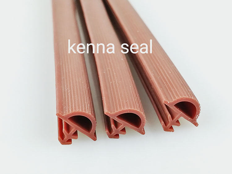 Slot type wooden door seal strip