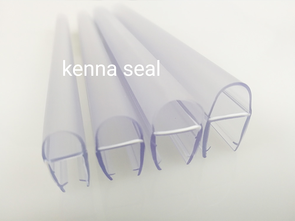 Bathroom shower glass door bottom seal strip PVC waterproof door seal